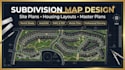 l design subdivision map, site plan map and housing development layout