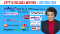 crypto press release distribution blockchain crypto PR, nft crypto press release