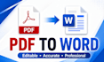 convert PDF to editable word document accurately