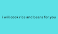 cook rice and beans