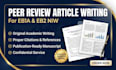 write academic peer review articles for eb1a and eb2 niw petitions