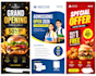 design a professional restaurant and school flyer