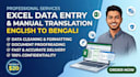 do excel data entry, english to bengali translation