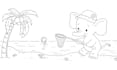 create a custom printable coloring page with cute animals