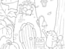 create a custom printable coloring page with cute animals