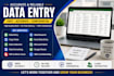 do flawless data entry, web research, and excel copy paste