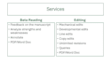 edit or beta read a portion of your manuscript
