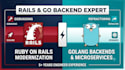debug, refactor, and build scalable backends in ruby on rails or go