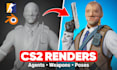 create custom cs2 character poses and png renders