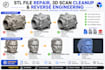 repair stl file, fix stl, 3d scan cleanup, mesh repair and reverse engineering
