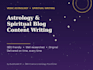 write engaging astrology and spiritual blog content