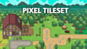2d topdown pixel art tileset, tilemap, pixel game environment, rpg game asset