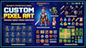 create custom pixel art characters, sprites, and game assets