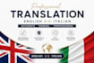 professionally translate english and italian