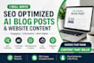write SEO optimized ai blog posts and website content