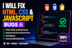 fix HTML, CSS and javascript website bugs