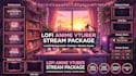 design custom lofi anime vtuber stream package, live2d background and overlays