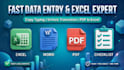 do fast data entry, excel work, copy typing and sinhala translation
