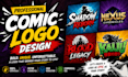 design a professional comic logo for your comic book or manga