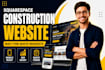 build squarespace construction website, squarespace site, website development