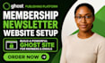 set up ghost publishing platform membership newsletter creator website setup