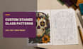 design a custom printable stained glass pattern