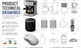 create product technical drawing, cad drawing for manufacturing and production