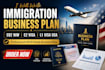 write immigration business plan for eb2 niw, e2, l1 visa USA