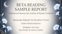 beta read your book and provide detailed reader feedback