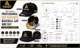 design a professional cap tech pack, baseball cap and hat technical drawing