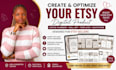 design etsy digital product shop setup and optimize your etsy store