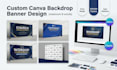 design your backdrop banner and churc banner using canva