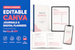 design, redesign editable canva journal, digital planner, printable workbook KDP