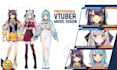 design custom 2d vtuber model and live2d anime avatar