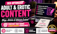 write SEO optimized adult, erotic content, blogs, and articles
