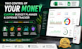 create budget planner, expense tracker, finance spreadsheet in excel template