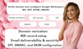 verify domain and configure google workspace mx spf dkim dmarc