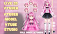 draw anime vtuber model live 2d rigging vtuber character design in vtube studio