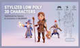 model stylized low poly 3d characters for games and animation with blender