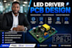 design professional led driver pcb schematic and gerber files