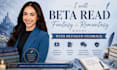 be romance book beta reader, memoir, ebook beta reader with detailed feedback