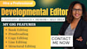 do developmental editing, fiction, non fiction, christian book