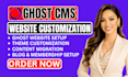 build ghost cms website ghost theme customization design ghost blog ghost seo