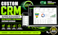 create CRM spreadsheet, sales tracker, customer database excel, lead tracker