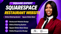 build squarespace website design restuarant online ordering system square design