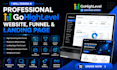 design professional gohighlevel website funnel  landing page