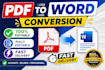 convert PDF to word