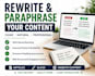 rewrite and paraphrase your content professionally