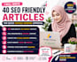 write 40 seo friendly articles for quick google adsense
