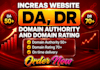 increase your  domain rating , domain authority